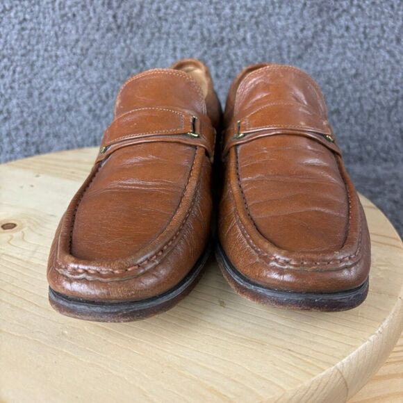 Vintage Bostonian Loafer Mens 8 All Leather Hand Sewn Dress Shoe Made in USA - Picture 3 of 9